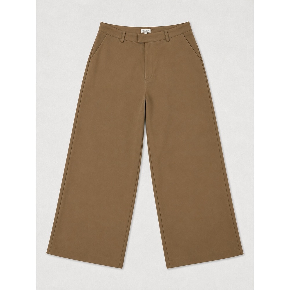 Good American Wide Leg Sepia Brown Trousers Size 12 High Rise‎ Pants